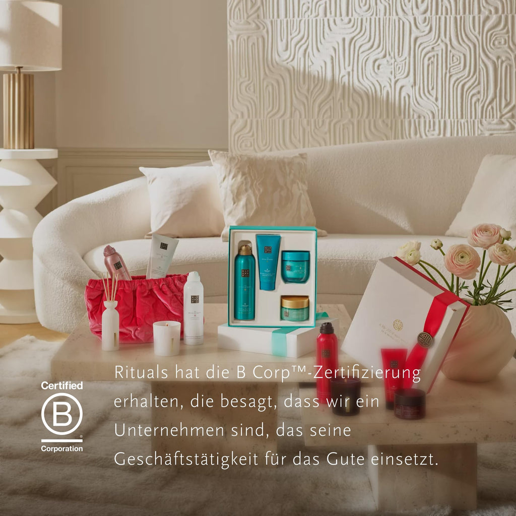 RITUALS Geschenkset The Ritual of Ayurveda Large – Home- und Hautpflegeprodukte mit Indischer Rose und Süßmandelöl, inklusive wiederverwendbarer Waschtasche – Ein Selbstpflege-Set für ein harmonisiere