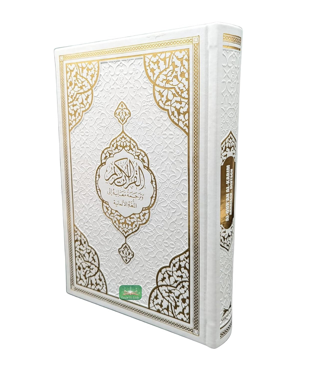 Der edle Koran, Quran - Arabisch-Deutsch, Frank Bubenheim, Weiß - Gold, Hochwertig