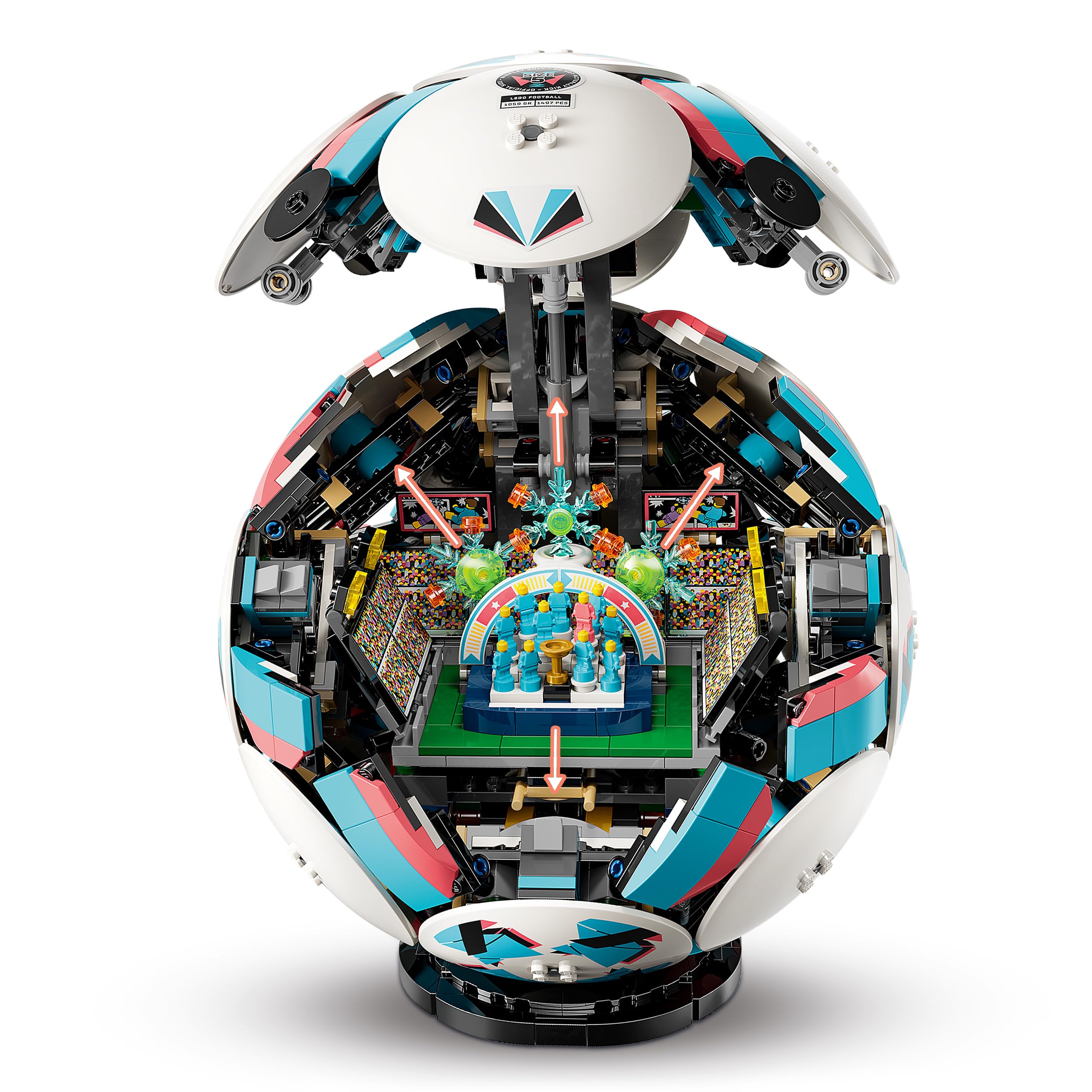 LEGO Editions Sports Offizieller Pokal der FIFA Fußball-Weltmeisterschaft - 3D DIY Modell mit sammelbarer Minifigur - Fußball Geschenk für Jungen & Mädchen ab 12 Jahren und Erwachsene Fans - 43020