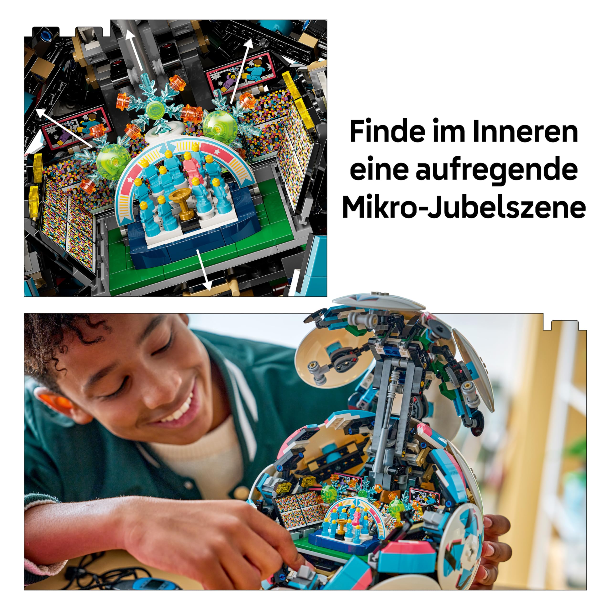 LEGO Editions Sports Offizieller Pokal der FIFA Fußball-Weltmeisterschaft - 3D DIY Modell mit sammelbarer Minifigur - Fußball Geschenk für Jungen & Mädchen ab 12 Jahren und Erwachsene Fans - 43020
